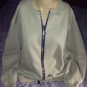 Jerzees sweatshirt with flashy zipper
